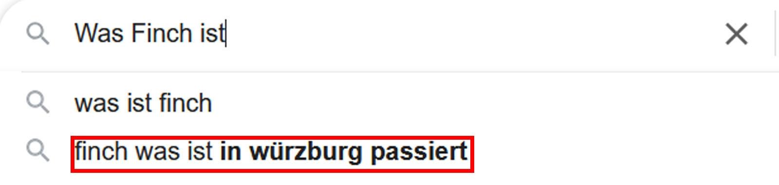 Frage nach FiNCH & Würzburg