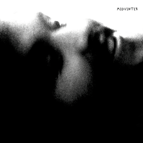 Cover der Single "Midvinter", auf der eine schwarz-weiß verschwommene Version von Peats Gesicht zu sehen ist
