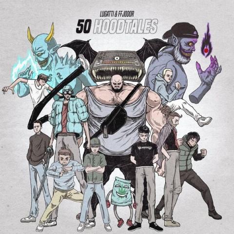 Cover zu Lugattis und Ffjodors Album "50 Hoodtales"