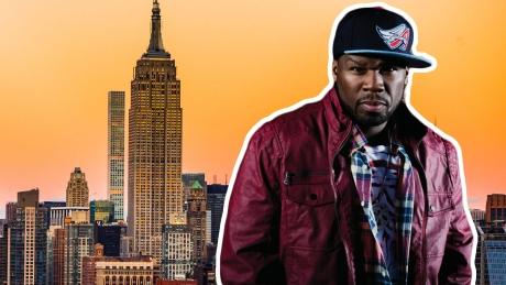 50 Cent vor Foto von New York