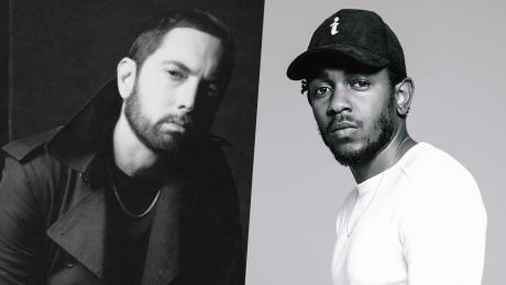 Eminem & Kendrick Lamar in Schwarzweiß
