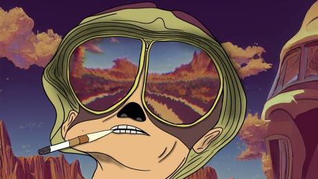 Cartoon-Version von Johnny Depp aus "Fear & Loathing in Las Vegas"