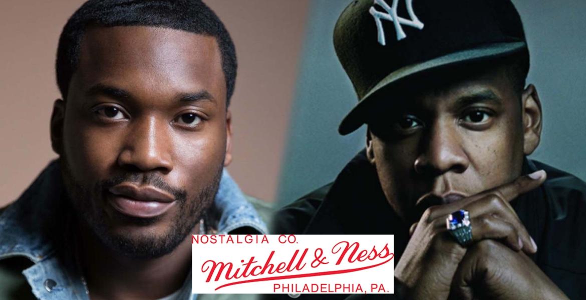 Meek Mill, Jay-Z und das Mitchell & Ness Logo