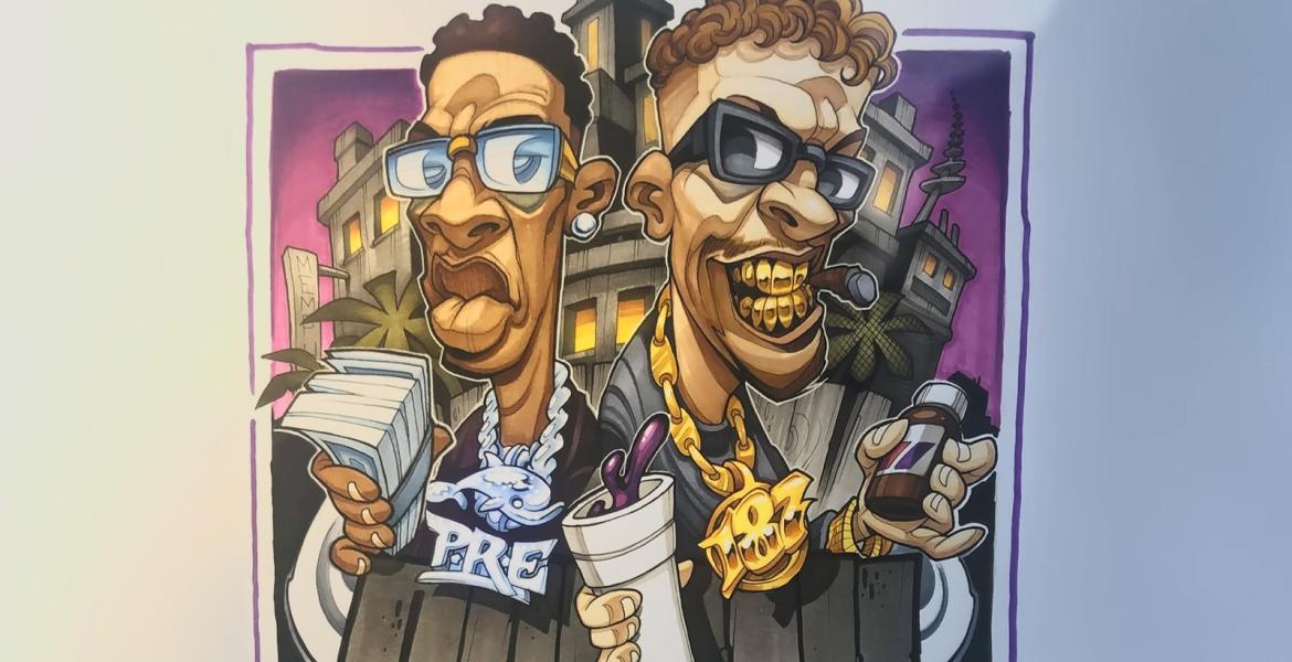 Bonez MC & Young Dolph als Comic