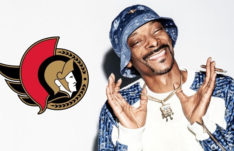 Das Logo der Ottawa Senators und Snoop Dogg