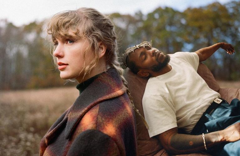Collage Taylor Swift und Kendrick Lamar